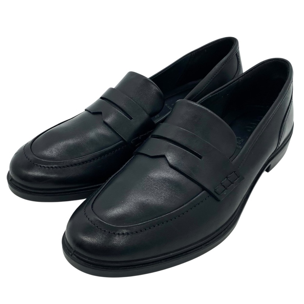 ECCO Women's Black Leather Loafer Dress Classic 15 Shoes - Picture 6 of 10